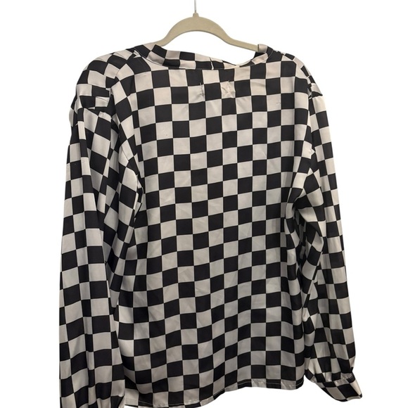 Tatyana Black and White Checkered Button Down Shirt - Picture 2 of 5